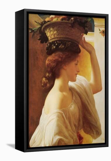 Eucharis - Girl with a Basket of Fruit-Frederick Leighton-Framed Stretched Canvas