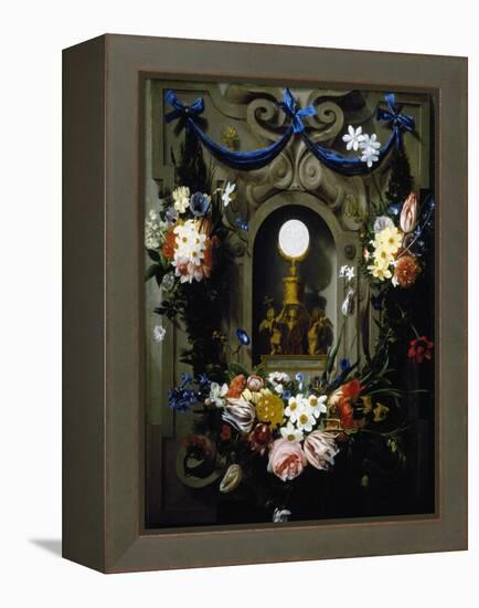 Eucharist in Garland of Flowers (Die Eucharistie Im Blumenkranz)-null-Framed Premier Image Canvas