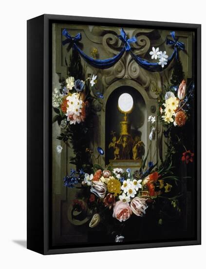 Eucharist in Garland of Flowers (Die Eucharistie Im Blumenkranz)-null-Framed Premier Image Canvas