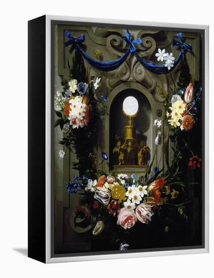 Eucharist in Garland of Flowers (Die Eucharistie Im Blumenkranz)-null-Framed Premier Image Canvas