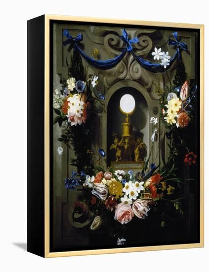 Eucharist in Garland of Flowers (Die Eucharistie Im Blumenkranz)-null-Framed Premier Image Canvas