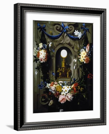 Eucharist in Garland of Flowers (Die Eucharistie Im Blumenkranz)-null-Framed Giclee Print