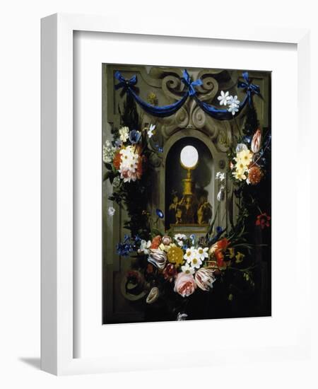 Eucharist in Garland of Flowers (Die Eucharistie Im Blumenkranz)-null-Framed Giclee Print