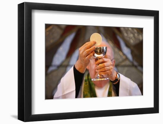 Eucharist in the Chapel of the Holy Spirit, Anglican Church of St. James-Godong-Framed Photographic Print