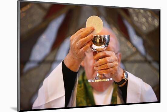 Eucharist in the Chapel of the Holy Spirit, Anglican Church of St. James-Godong-Mounted Photographic Print