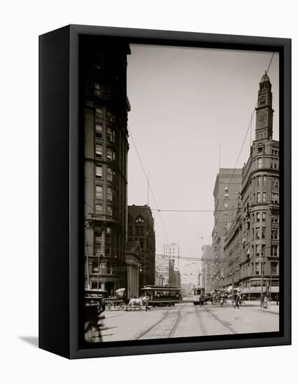 Euclid Avenue, Cleveland, Ohio-null-Framed Stretched Canvas