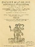 Title Page of Elementa-Euclid-Giclee Print