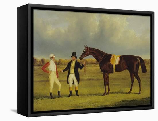 'Euclid' with His Jockey Conolly and Trainer Pettit-John Frederick Herring I-Framed Premier Image Canvas