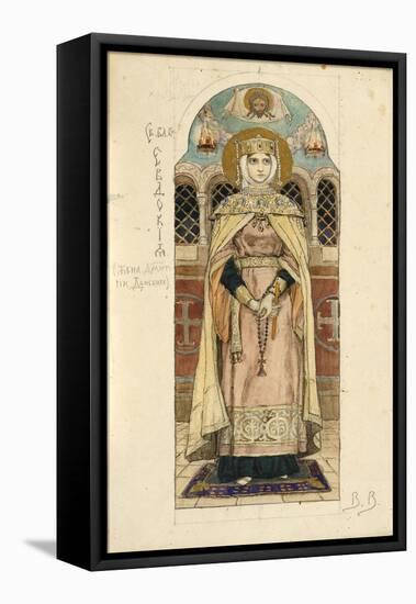 Eudoxia of Moscow (Study for Frescos in the St Vladimir's Cathedral of Kie), 1884-1889-Viktor Mikhaylovich Vasnetsov-Framed Premier Image Canvas
