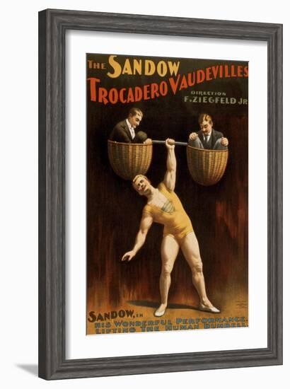 Eugen Sandow, German Born Strong Man, Was Florenz Ziegfeld's First Major Vaudeville Star, 1894-null-Framed Art Print