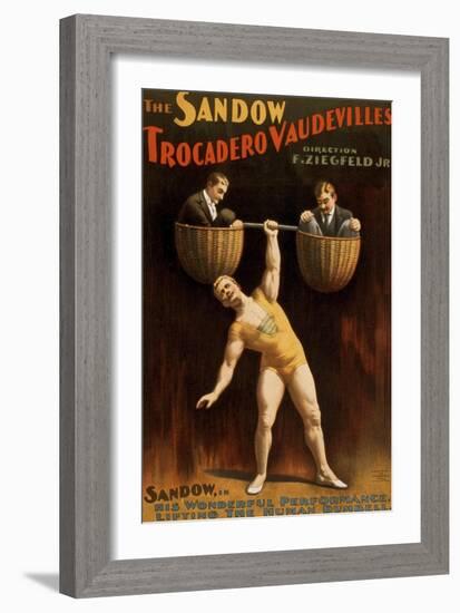 Eugen Sandow, German Born Strong Man, Was Florenz Ziegfeld's First Major Vaudeville Star, 1894-null-Framed Art Print