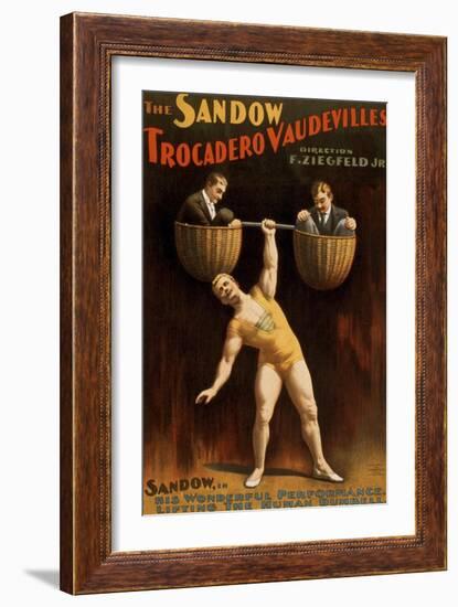 Eugen Sandow, German Born Strong Man, Was Florenz Ziegfeld's First Major Vaudeville Star, 1894--Framed Art Print