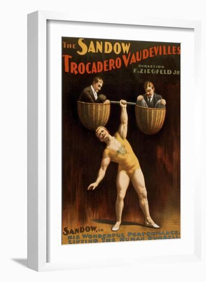 Eugen Sandow, German Born Strong Man, Was Florenz Ziegfeld's First Major Vaudeville Star, 1894-null-Framed Art Print