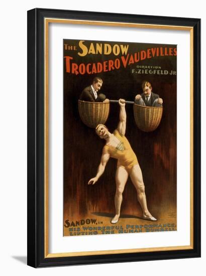 Eugen Sandow, German Born Strong Man, Was Florenz Ziegfeld's First Major Vaudeville Star, 1894-null-Framed Art Print