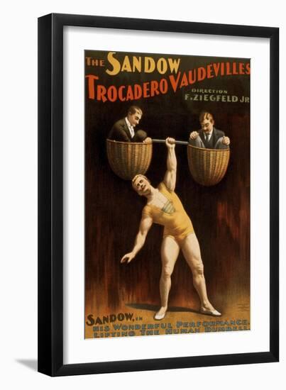 Eugen Sandow, German Born Strong Man, Was Florenz Ziegfeld's First Major Vaudeville Star, 1894-null-Framed Premium Giclee Print