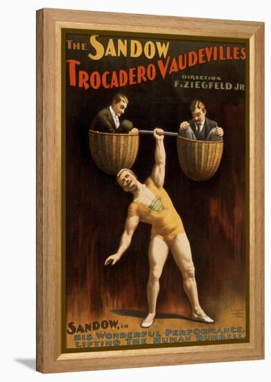 Eugen Sandow, German Born Strong Man, Was Florenz Ziegfeld's First Major Vaudeville Star, 1894-null-Framed Stretched Canvas