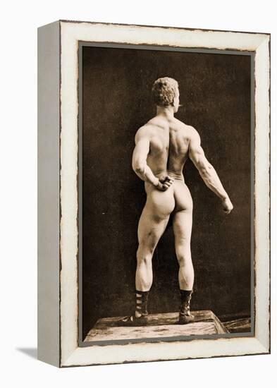 Eugen Sandow, in Classical Ancient Greco-Roman Pose, C.1893-Napoleon Sarony-Framed Premier Image Canvas