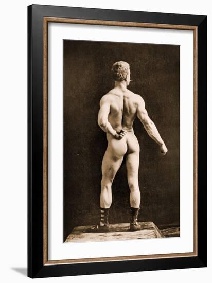 Eugen Sandow, in Classical Ancient Greco-Roman Pose, C.1893-Napoleon Sarony-Framed Photographic Print