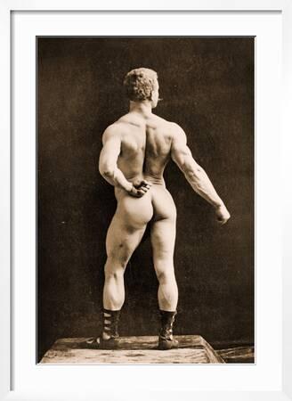 Eugen Sandow, in classical ancient Greco-Roman pose, c.1893