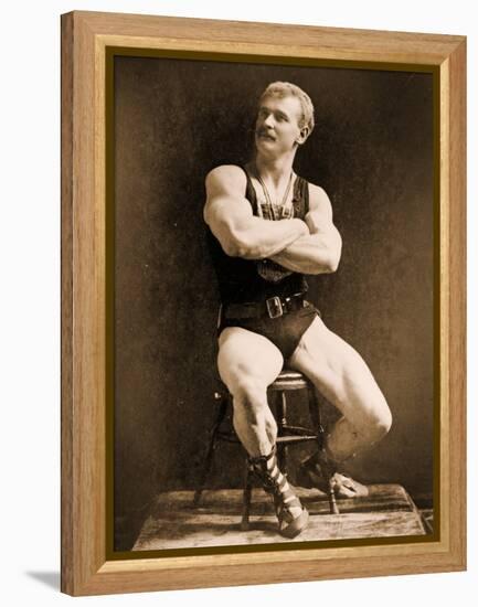 Eugen Sandow, in Classical Ancient Greco-Roman Pose, C.1893-Napoleon Sarony-Framed Premier Image Canvas