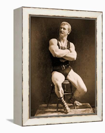 Eugen Sandow, in Classical Ancient Greco-Roman Pose, C.1893-Napoleon Sarony-Framed Premier Image Canvas