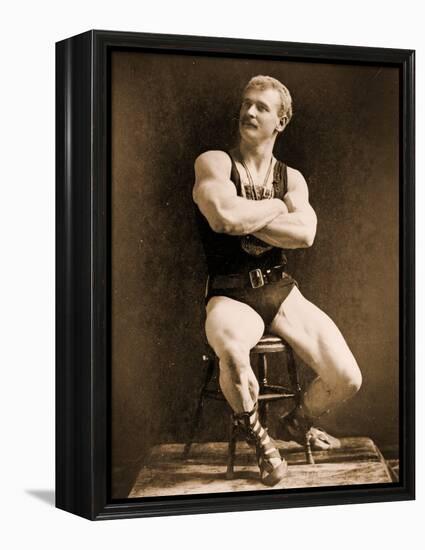 Eugen Sandow, in Classical Ancient Greco-Roman Pose, C.1893-Napoleon Sarony-Framed Premier Image Canvas