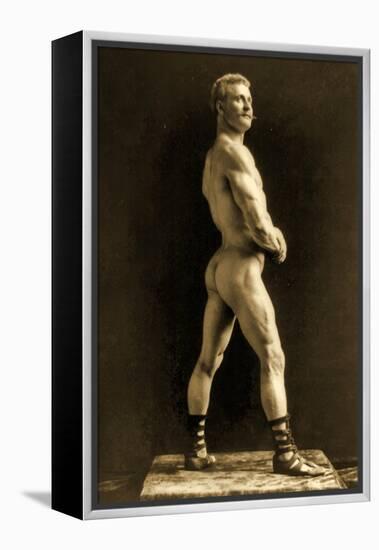 Eugen Sandow, in Classical Ancient Greco-Roman Pose, C.1893-Napoleon Sarony-Framed Premier Image Canvas