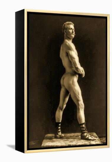 Eugen Sandow, in Classical Ancient Greco-Roman Pose, C.1893-Napoleon Sarony-Framed Premier Image Canvas