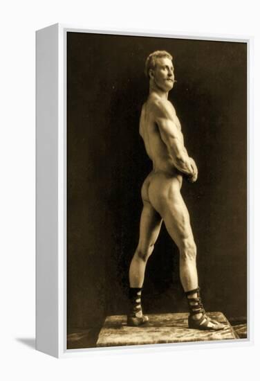 Eugen Sandow, in Classical Ancient Greco-Roman Pose, C.1893-Napoleon Sarony-Framed Premier Image Canvas