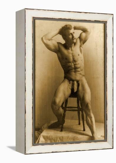 Eugen Sandow, in Classical Ancient Greco-Roman Pose, C.1893-Napoleon Sarony-Framed Premier Image Canvas