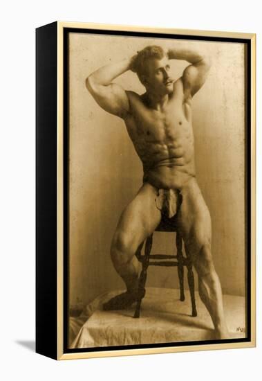 Eugen Sandow, in Classical Ancient Greco-Roman Pose, C.1893-Napoleon Sarony-Framed Premier Image Canvas