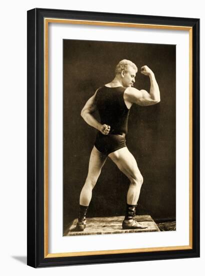 Eugen Sandow, in Classical Ancient Greco-Roman Pose, C.1893-Napoleon Sarony-Framed Photographic Print