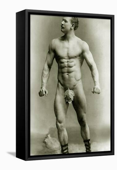 Eugen Sandow, in Classical Ancient Greco-Roman Pose, C.1897-null-Framed Premier Image Canvas