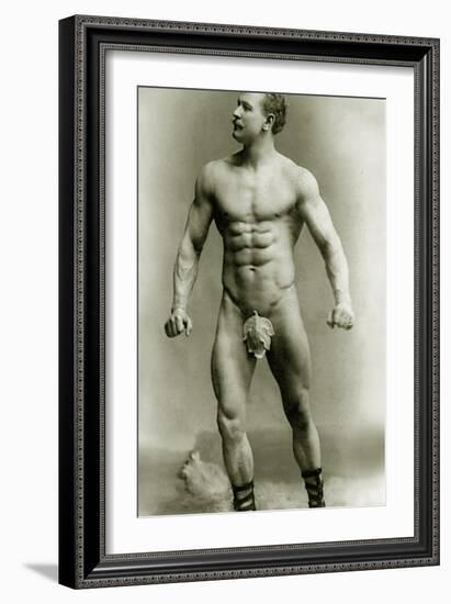 Eugen Sandow, in Classical Ancient Greco-Roman Pose, C.1897-null-Framed Photographic Print