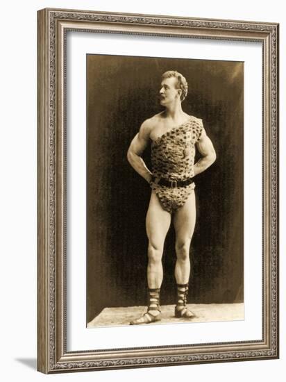 Eugen Sandow, in Classical Ancient Greco-Roman Pose, C.1897-null-Framed Photographic Print