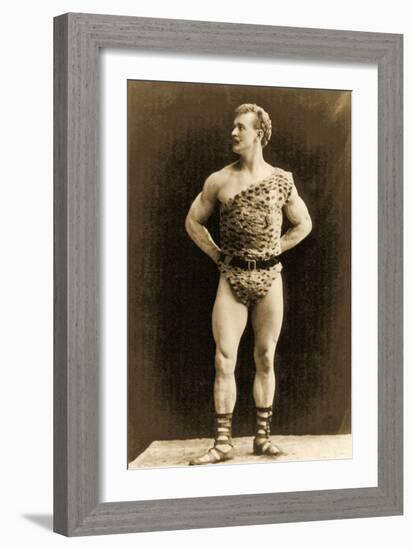 Eugen Sandow, in Classical Ancient Greco-Roman Pose, C.1897-null-Framed Photographic Print