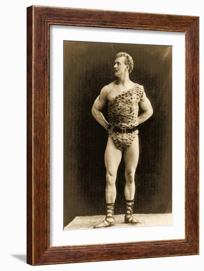 Eugen Sandow, in Classical Ancient Greco-Roman Pose, C.1897-null-Framed Photographic Print