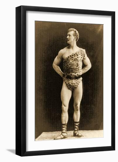 Eugen Sandow, in Classical Ancient Greco-Roman Pose, C.1897-null-Framed Photographic Print