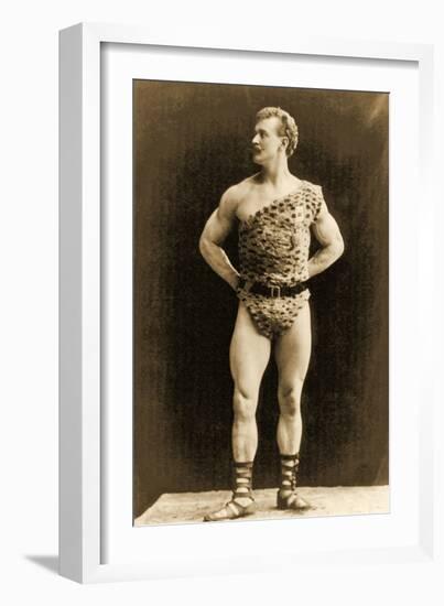 Eugen Sandow, in Classical Ancient Greco-Roman Pose, C.1897-null-Framed Photographic Print