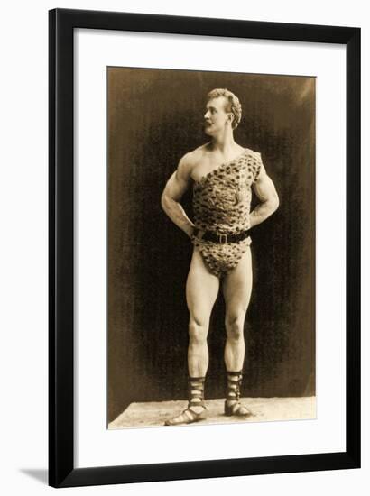 Eugen Sandow, in Classical Ancient Greco-Roman Pose, C.1897-null-Framed Photographic Print