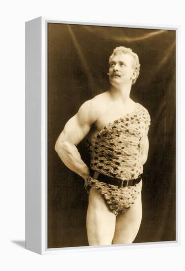 Eugen Sandow Wearing Leopard Skin, in Classical Ancient Greco-Roman Pose, C.1894-null-Framed Premier Image Canvas