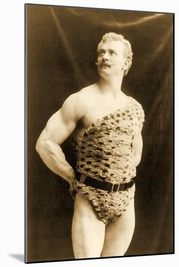 Eugen Sandow Wearing Leopard Skin, in Classical Ancient Greco-Roman Pose, C.1894-null-Mounted Photographic Print