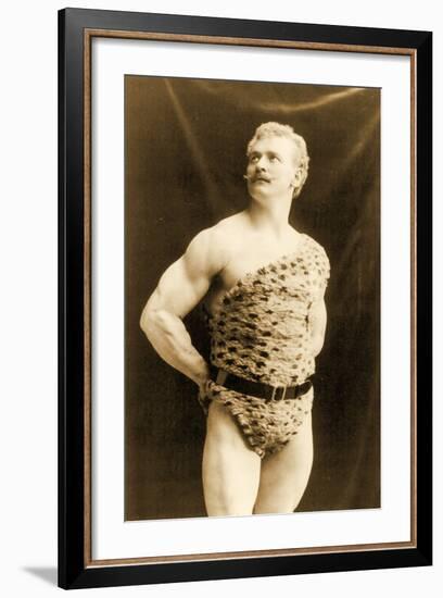 Eugen Sandow Wearing Leopard Skin, in Classical Ancient Greco-Roman Pose, C.1894-null-Framed Photographic Print