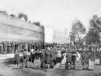 Recreation of the Massacre of 62 Hostages on the Rue Haxo, Belleville, Paris, 1871-Eugene Appert-Framed Premier Image Canvas