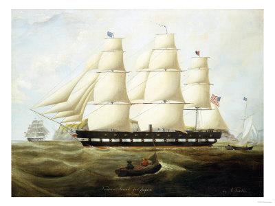John Brett RARE NEW SAILING SHIP POSTER Off the Coast