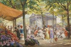 Parisian Flower Market-Eugene Auguste Deully-Framed Premier Image Canvas