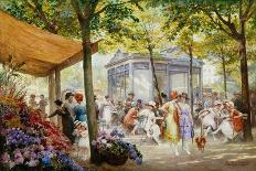 A Parisian Flower Market-Eugene Auguste Francois Deully-Giclee Print