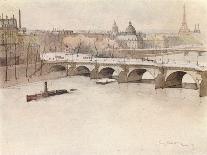 'The Pont Marie - Horses and Carts', 1915-Eugene Bejot-Giclee Print