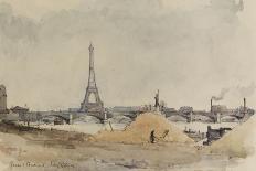 Vue du quai d'Auteuil et du pont de Grenelle-Eugène Béjot-Giclee Print