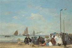 Beach at Trouville, France.-Eugene Boudin-Giclee Print